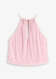 Cropped topp i metallic-look, bonprix