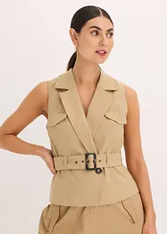 Vest med belte, bonprix
