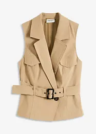 Vest med belte, bonprix