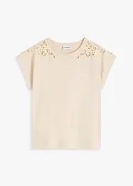 Topp med heklede blonder, bonprix