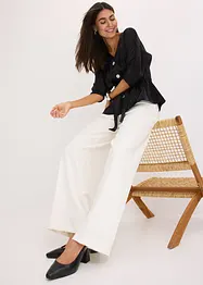 Bluse med knytebelte, bonprix
