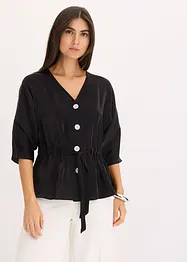 Bluse med knytebelte, bonprix