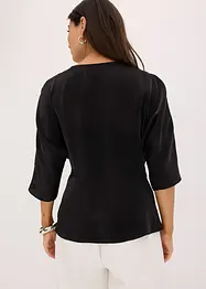 Bluse med knytebelte, bonprix