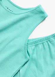 Ribbet shorty-pyjamas av bomull, bonprix