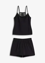 Shorty-pyjamas med blonde i ryggen, bonprix