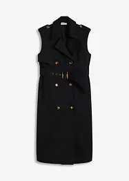 Kjole i trenchcoat-look med belte (2-delt sett), bonprix