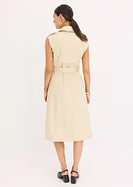 Kjole i trenchcoat-look med belte (2-delt sett), bonprix