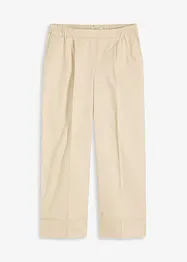 Bukse med legg i bomull med stretch, bonprix