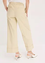 Bukse med legg i bomull med stretch, bonprix
