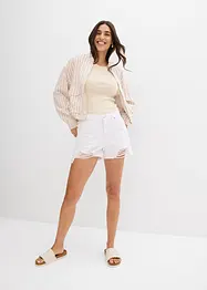 High Waist-shorts i twill, bonprix