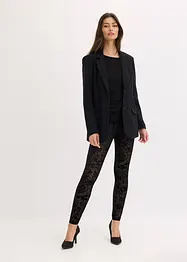 Lett transparent leggings med etset mønster, bonprix