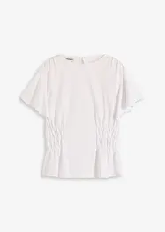 Jerseytopp med smock, bonprix