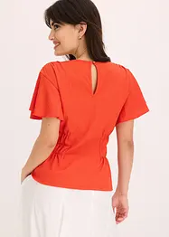 Jerseytopp med smock, bonprix