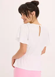 Jerseytopp med smock, bonprix