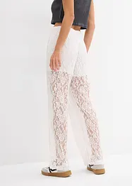 Pull on-bukse med blonder, bonprix