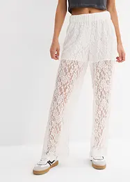 Pull on-bukse med blonder, bonprix