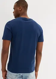 T-skjorte med V-hals (2-pack) i ren økologisk bomull, bonprix