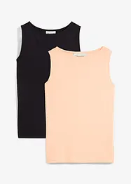 Topp i myk viskose (2-pack), bonprix