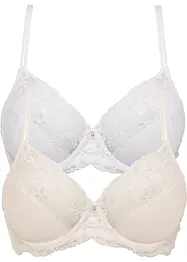 BH med nydelige blonder (2-pack), bonprix