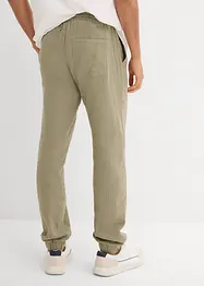Regular Fit-pull on-bukse i musselin, Tapered, bonprix
