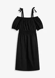 Off shoulder-kjole i økologisk bomull, bonprix