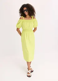Off shoulder-kjole i økologisk bomull, bonprix