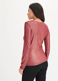 Langermet topp med cut outs, bonprix
