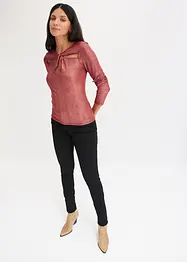 Langermet topp med cut outs, bonprix