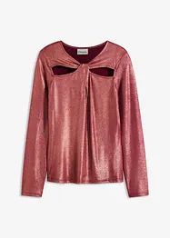 Langermet topp med cut outs, bonprix