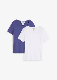 T-skjorte av myk viskose (2-pack), bonprix