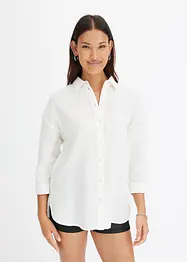 Skjortebluse i musselin, bonprix