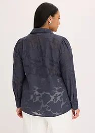 Bluse i jacquard-chiffon, bonprix