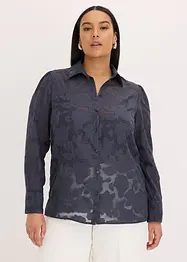 Bluse i jacquard-chiffon, bonprix