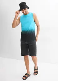 Singlet med fargegradering av økologisk bomull, Slim Fit, bonprix