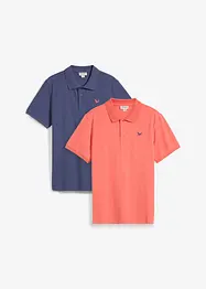 Kortermet poloskjorte (2-pack), bonprix