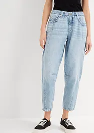 Barrel-jeans Mid Waist Low Stretch, cropped, bonprix