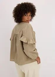 Bluse i lett materiale med volanger, bonprix