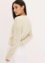 Kort cardigan med paljetter, bonprix