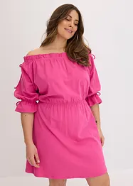Jerseykjole med carmenutringning, bonprix