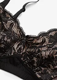 Bralette med økologisk bomull og blonder, bonprix