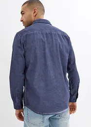 Langermet skjorte i 100% bomull i vasket look, bonprix