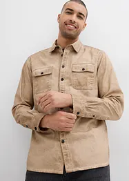 Langermet skjorte i 100% bomull i vasket look, bonprix
