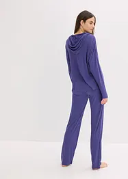 Loungewear-kosedress i viskose med hette, bonprix