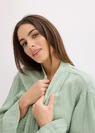 Morgenkåpe i musselin, oversized, bonprix