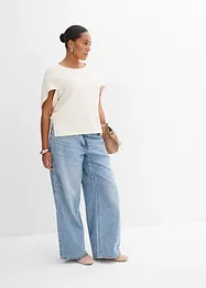 Oversized topp i lett viskosemiks, bonprix