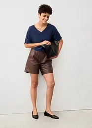 Skinnshorts i lammenappa, bonprix