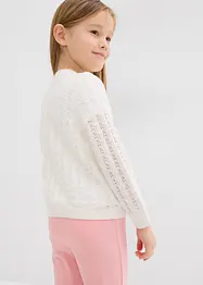 Cardigan med hullmønster, bonprix