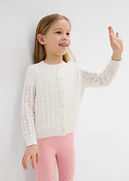 Cardigan med hullmønster, bonprix