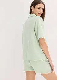 Shorty av musselin med knappestolpe, bonprix