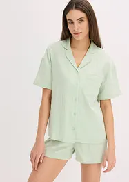 Shorty av musselin med knappestolpe, bonprix